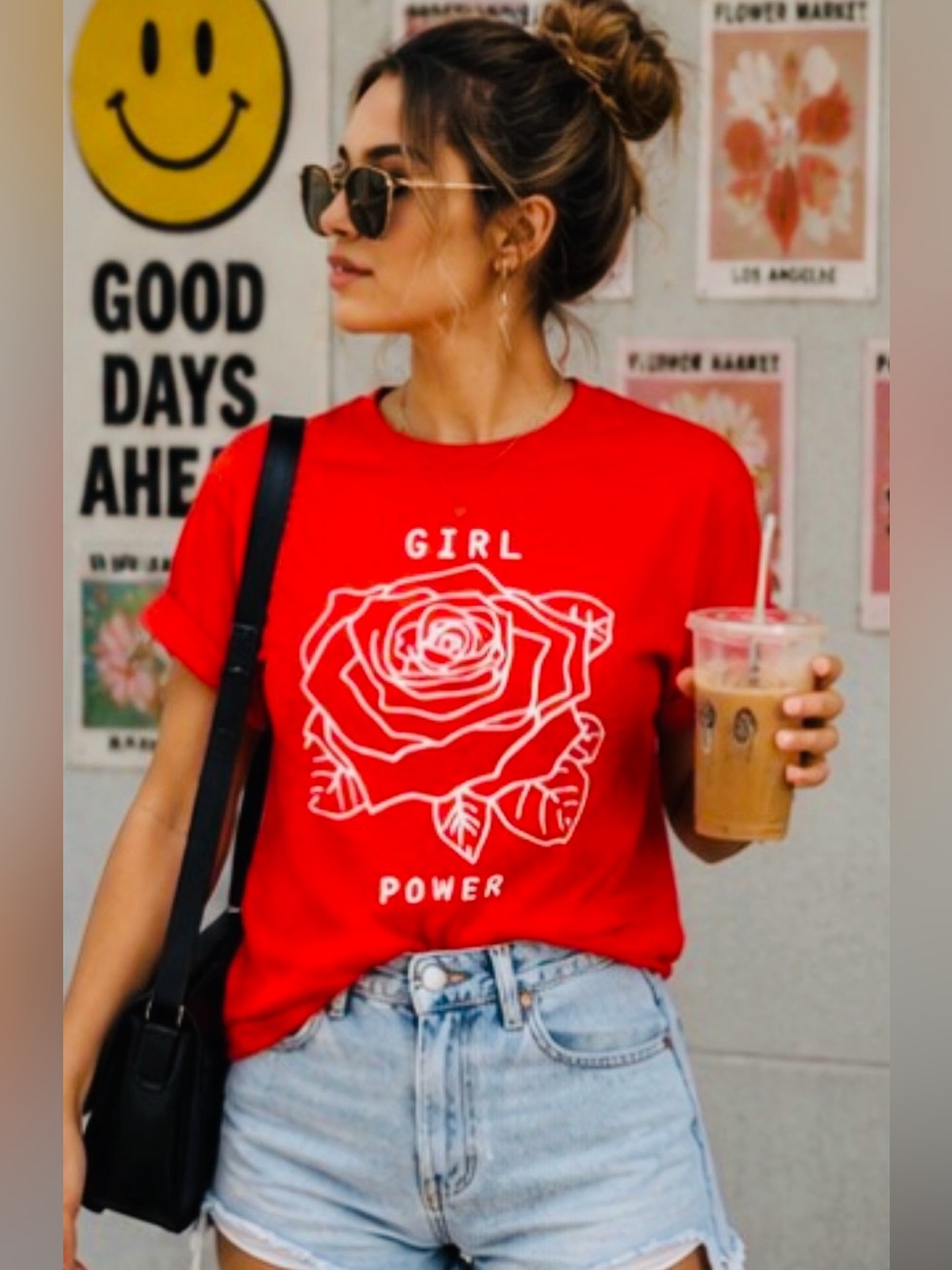 Girl Power Tee ~Red NWT